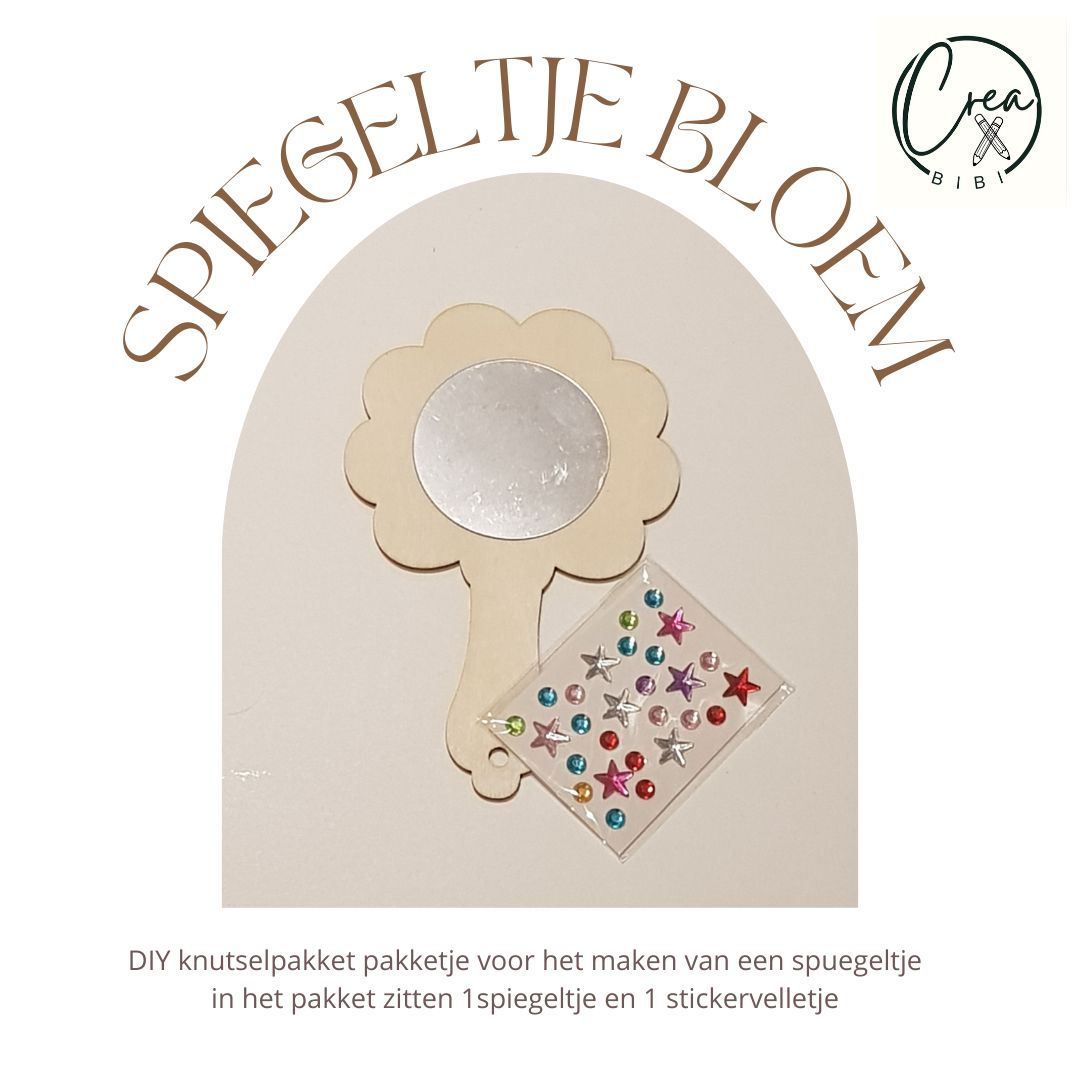 Knutselpakketje spiegeltje bloem (27)