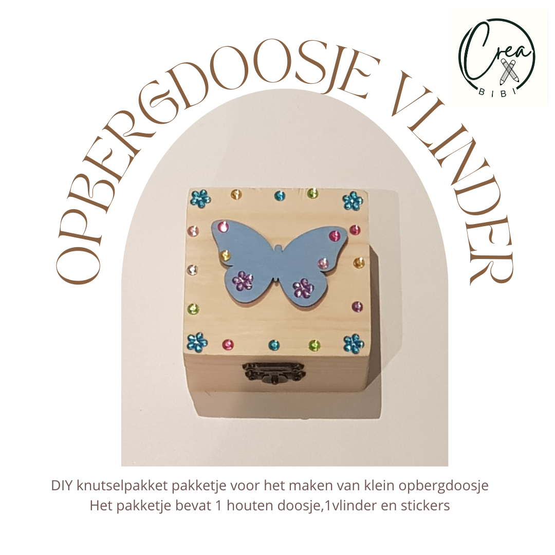 Knutselpakketje opbergdoosje vlinder (55)