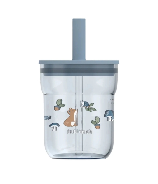 Kinderglas met rietje forest friends
