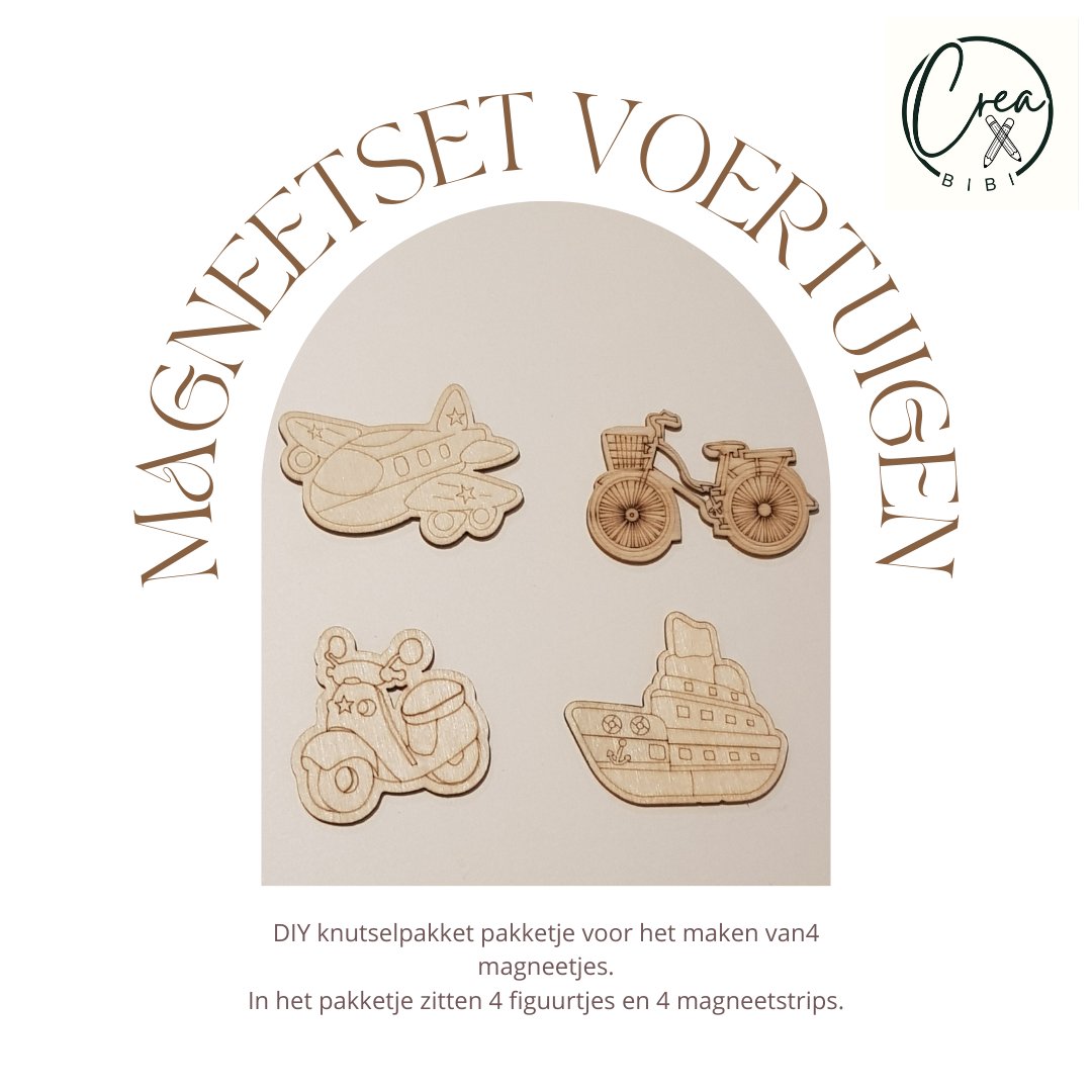 Knutselpakketje magneetset werkvoertuigen (24)