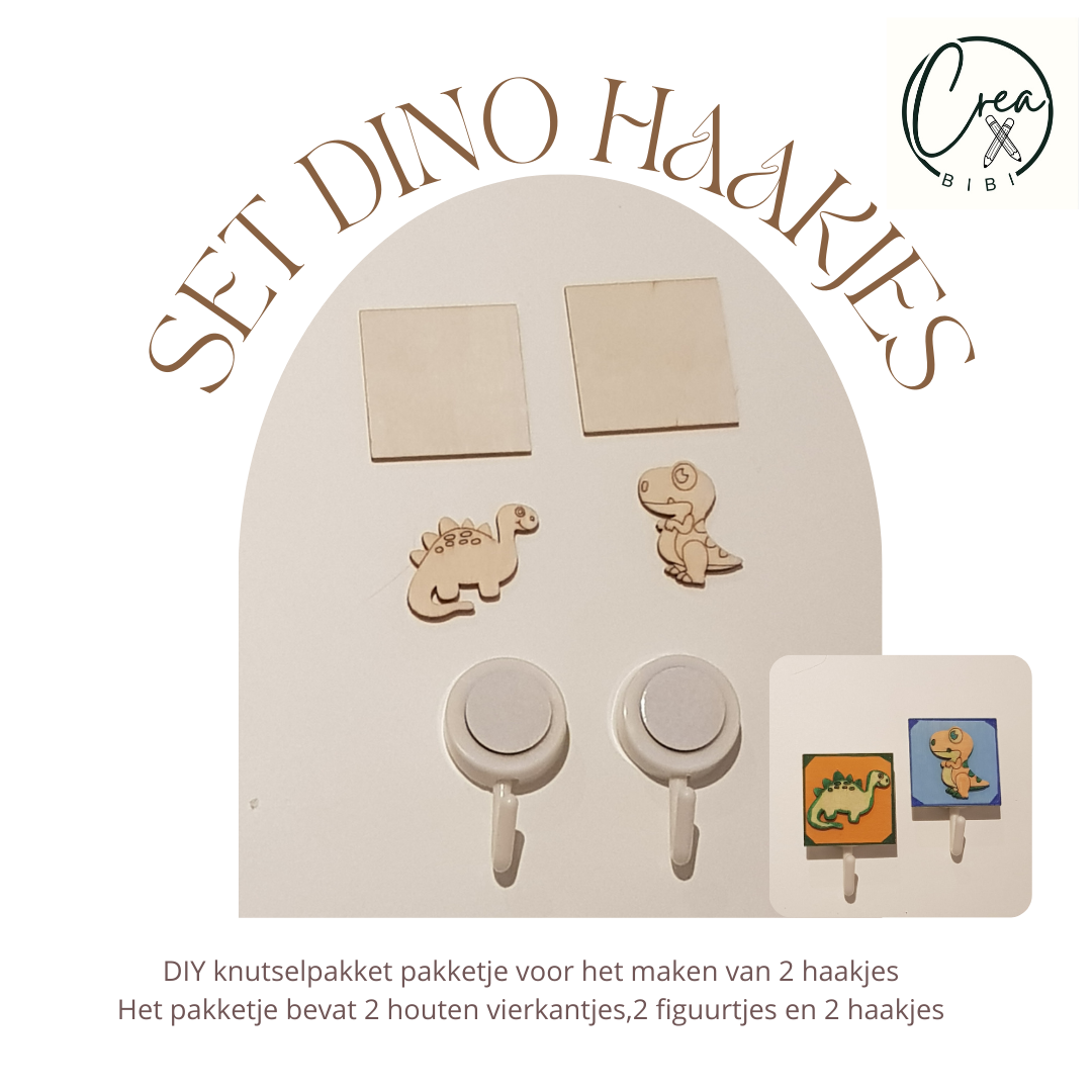 Knutselpakketje dino haakjes (53)