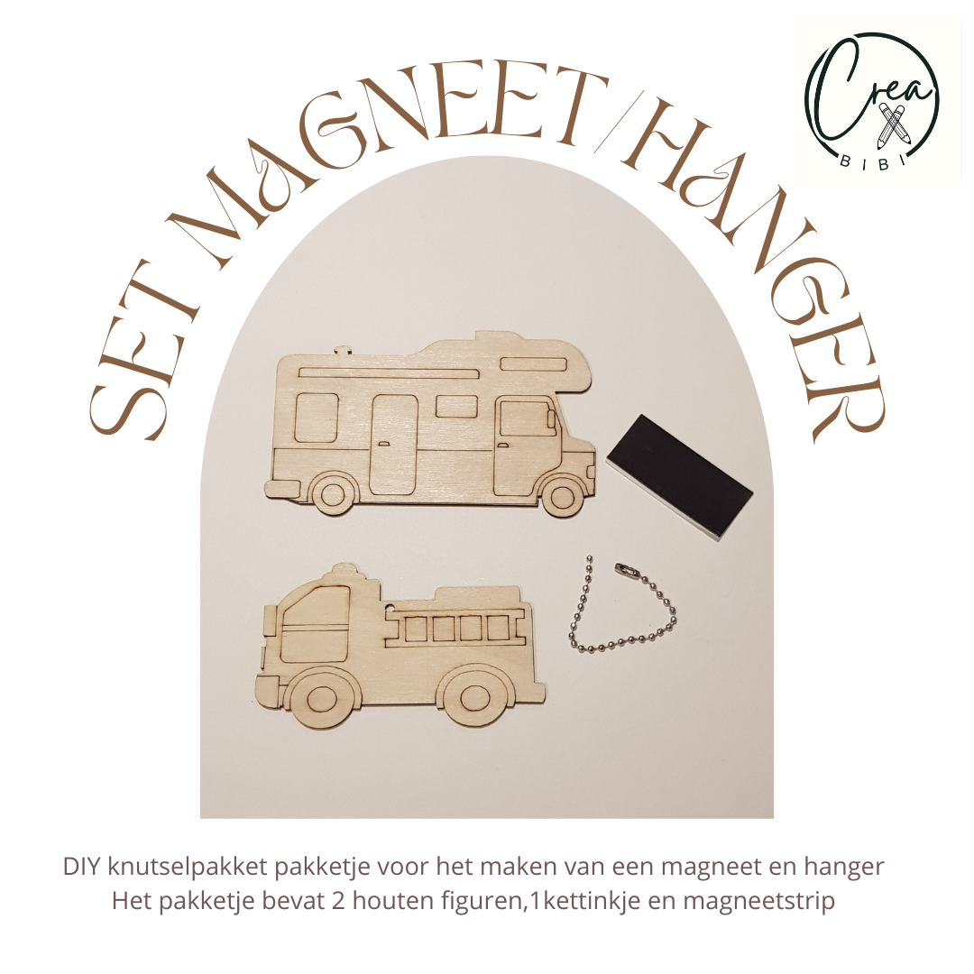 Knutselpakketje magneet en hanger (44)