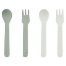 4-delige set vork/lepel olive
