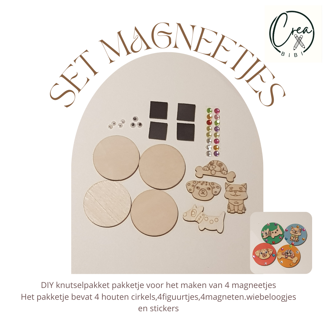 Knutselpakketje magneetjes (55)