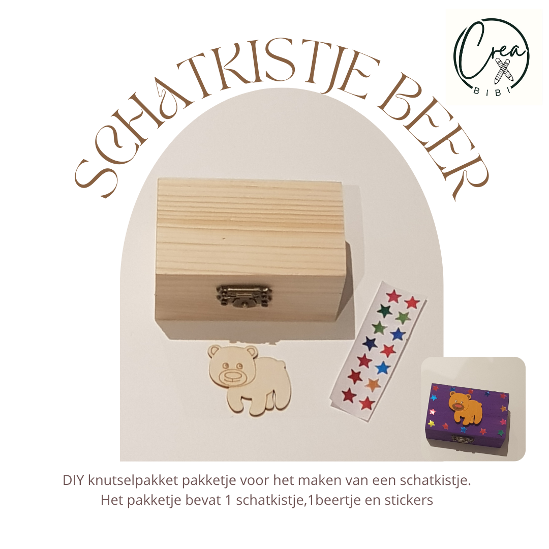 Knutselpakketje schatkistje beer (57)