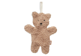 Knuffel/speendoekje teddy boucle biscuit