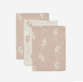 Hydrofiel washandjes twig rose (3stuks)
