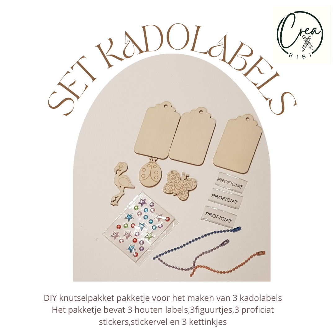 Knutselpakketje set kadolabels (51)