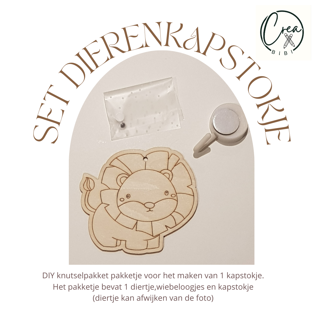 Knutselpakketje kapstok dier (67)