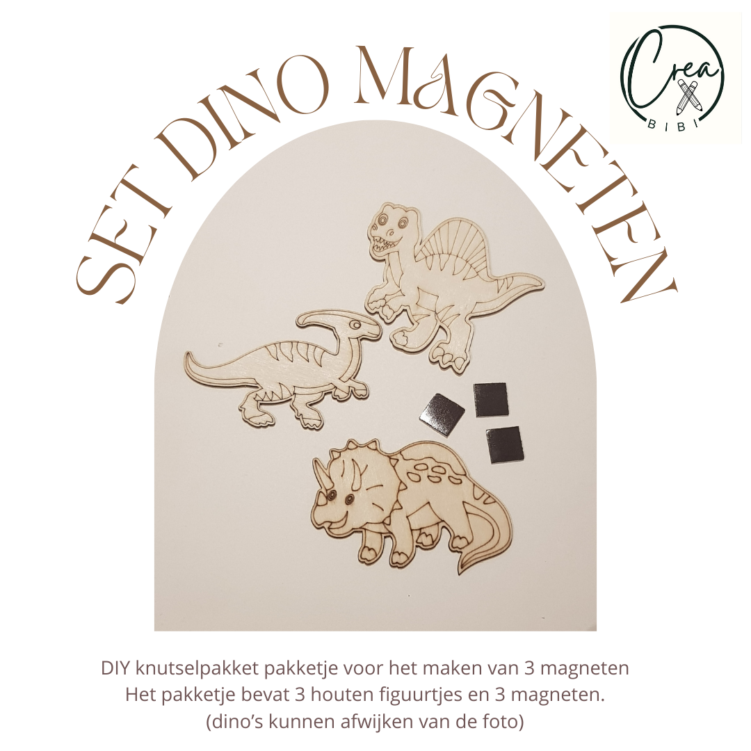 Knutselpakketje dino magneten (45)