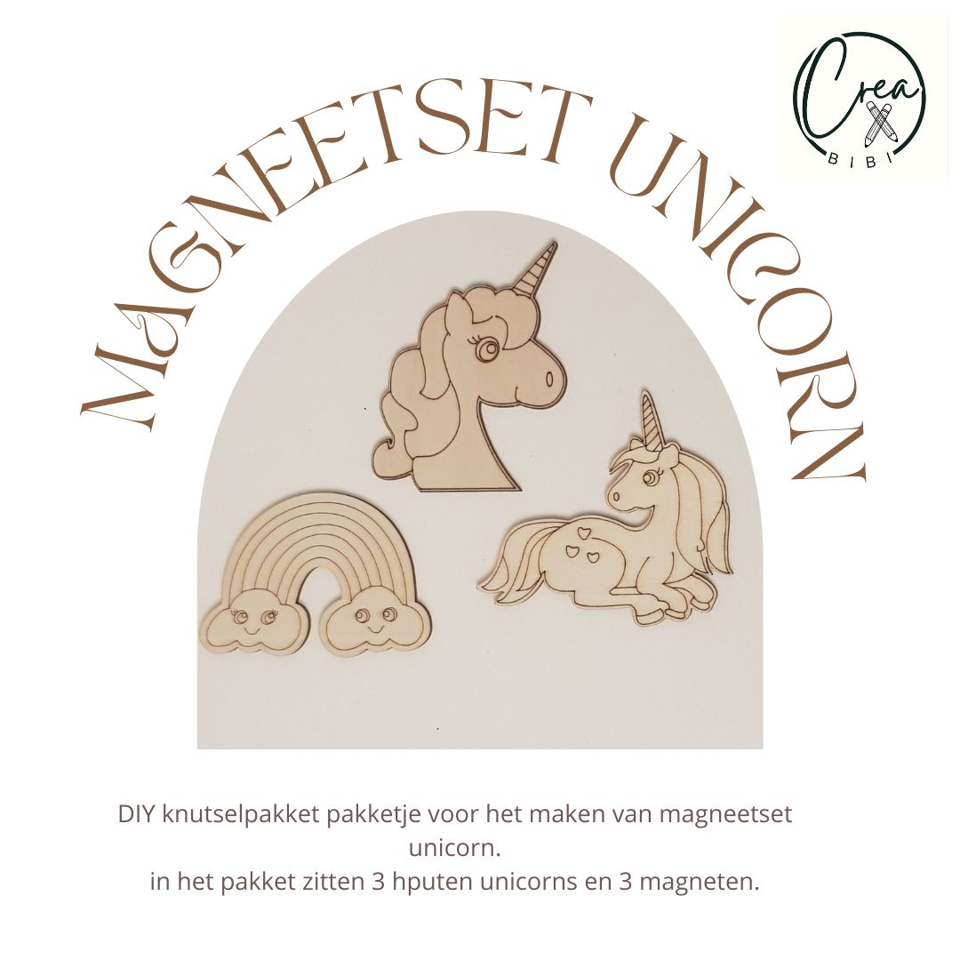 Knutselpakketje magneetset unicorns (18)