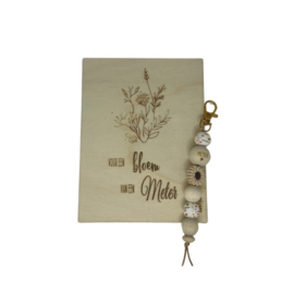 Sleutelhanger 'liefste meter' (taupe)