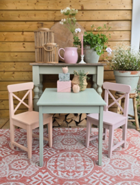 Kruisstoeltje roze gerestyled