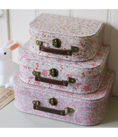 Kofferset Vintage Floral roze van Sass & Belle