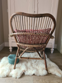 Rotan fauteuil antiek bruin