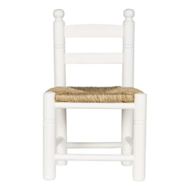 Kinderstoeltje Rosa blank hout met biezen zitting