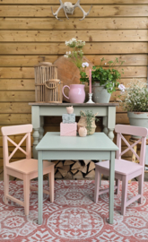 Kruisstoeltje roze gerestyled