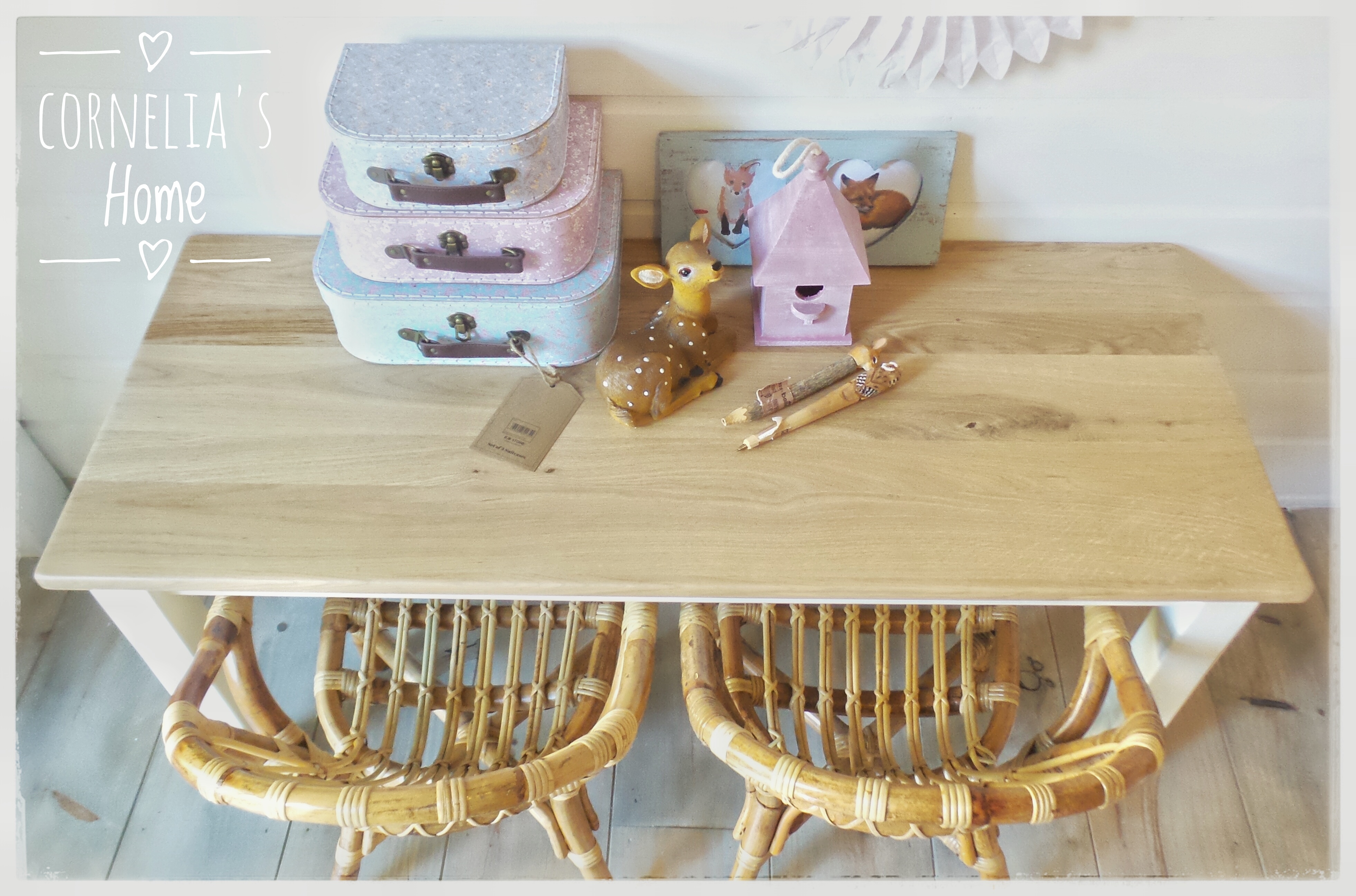 Mooie naturel rotan kinderstoel