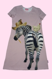 4339 - Zebra jurkje maat 134-140 en 146-152