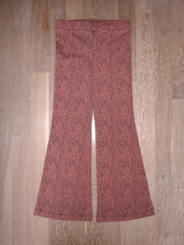 160005 - Flared broek met panther print roest kleur