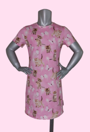 4474 - Roze poezen jurkje