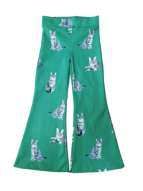 160006 - Flared broek met poezen