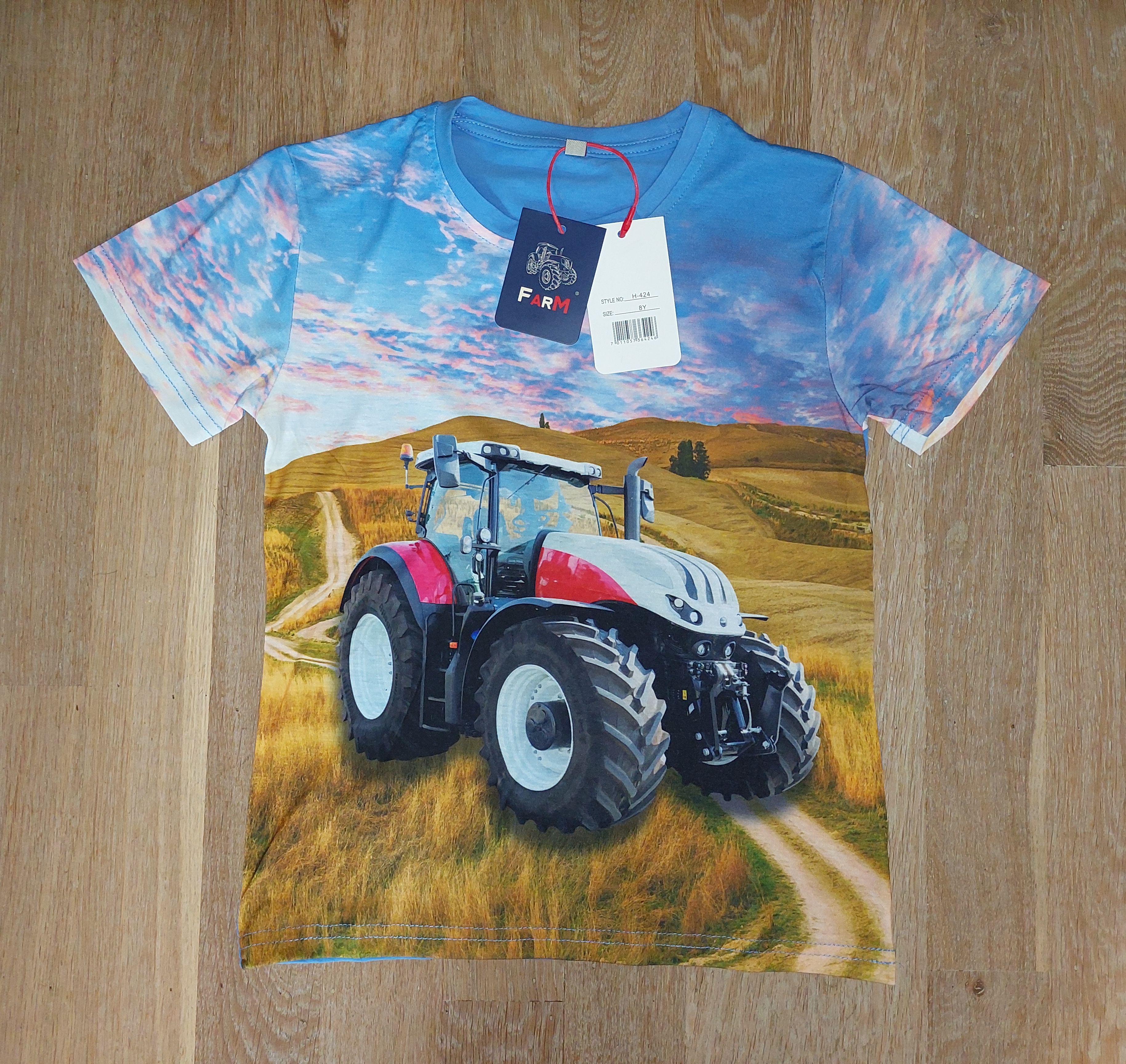180033 - Tractor shirt maat 98-104 en 110-116