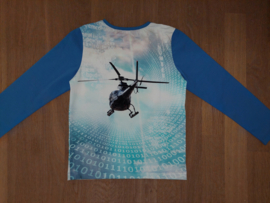 3584 -  Helikopter shirt met lange mouwen maat 98-104, 110-116