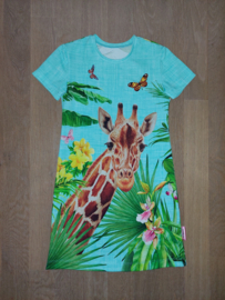 4485 - Giraffe jurkje mint