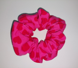 12041 - Scrunchie roze hartjes