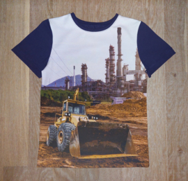 3600 - Shovel shirt donkerblauw maat 122-128