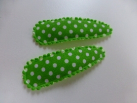 7047 - Groene polkadot haarknipjes