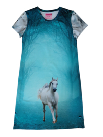 4477 - Wit paarden jurkje