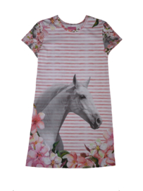 4458 - Paarden jurkje maat 110-116, 122-128, 134-140