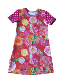 4403 - Fuchsia roze jurkje maat 86-92