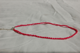 Kralenketting red- pink