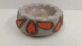 Strehla asbak grijs en oranje / Strehla ashtray gray and orange