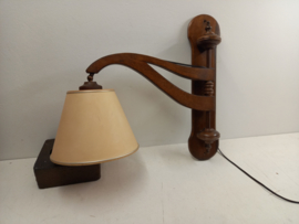 Schaarlamp met mooie houten afwerking / Scissor lamp with lovely wood finish