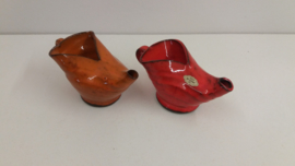 Potterie de Graaf vuurtesten rood oranje / Pottery de Graaf fire tesses red orange big