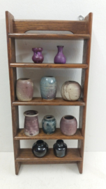 J vaasje in paars grijs  4 cm. / Little J vase in purple gray 1.57 inch