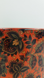Oranje pot met paisley in nummer 293 / Orange planter with paisley in nr. 293