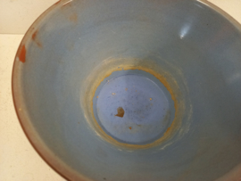 Bloempot in blauw grof glazuur  /  Planter in blue coarse glaze