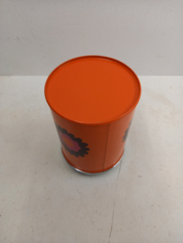 Retro oranje blik van Brabantia  / Retro orange container by Brabantia