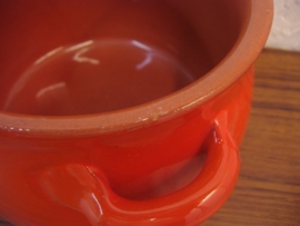 Oranje fondue stoofpan 12 x 16 cm. / Orange fondue stew pan 4.7 x 6.3 inch.