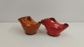Potterie de Graaf vuurtesten rood oranje / Pottery de Graaf fire tesses red orange big