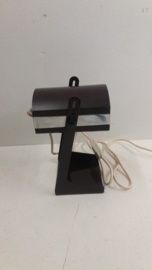 Retro bruine bureau lamp / Retro brown desk lamp