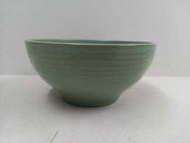 Bloempot in groen met ribbel nr. 392-4 /  Planter in green with ribs nr. 392-4