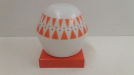 Retro plafond lamp oranje voet / Retro orange ceiling light