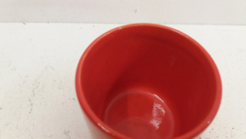 Kop en schotel in oranje keramiek / Cup and Saucer in orange ceramics