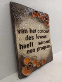 Van het concert des levens krijgt niemand een program